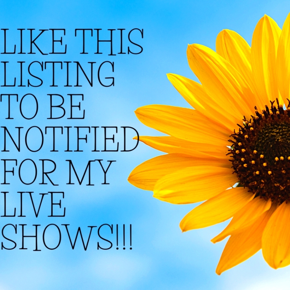 Like this listing and every time I go live you will be notified 🥰❤️😘